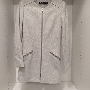 Light Gray ZARA Short Pea Coat